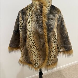 Venezia Leopard Print Teddy Jacket